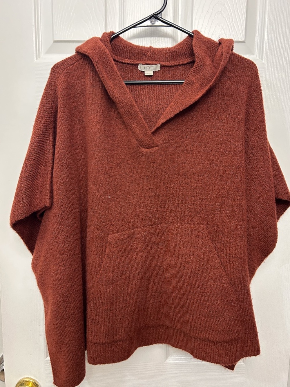 Loft Orange Poncho